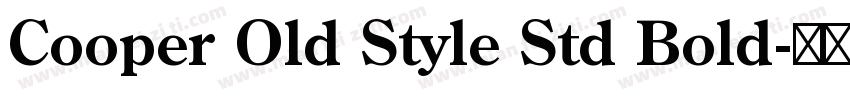 Cooper Old Style Std Bold字体转换